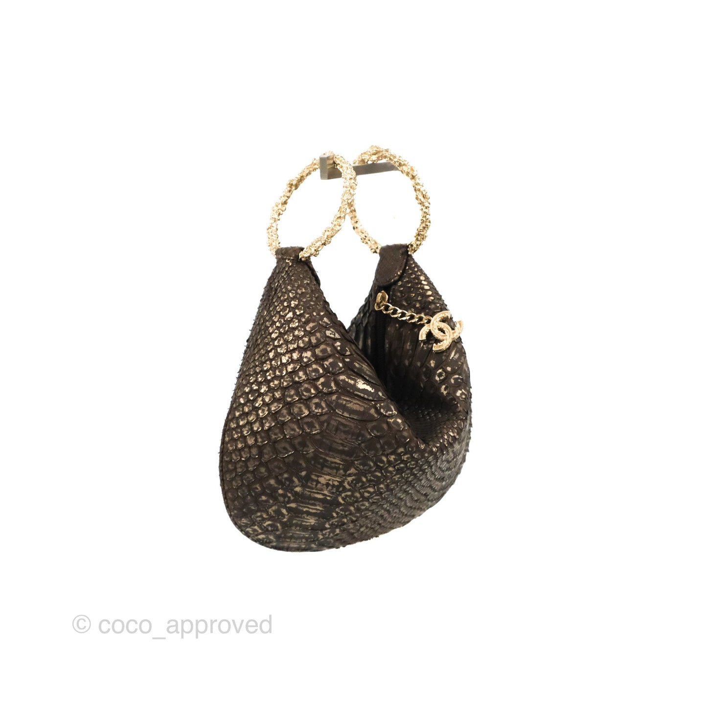 Chanel Python Fortune Cookie Clutch