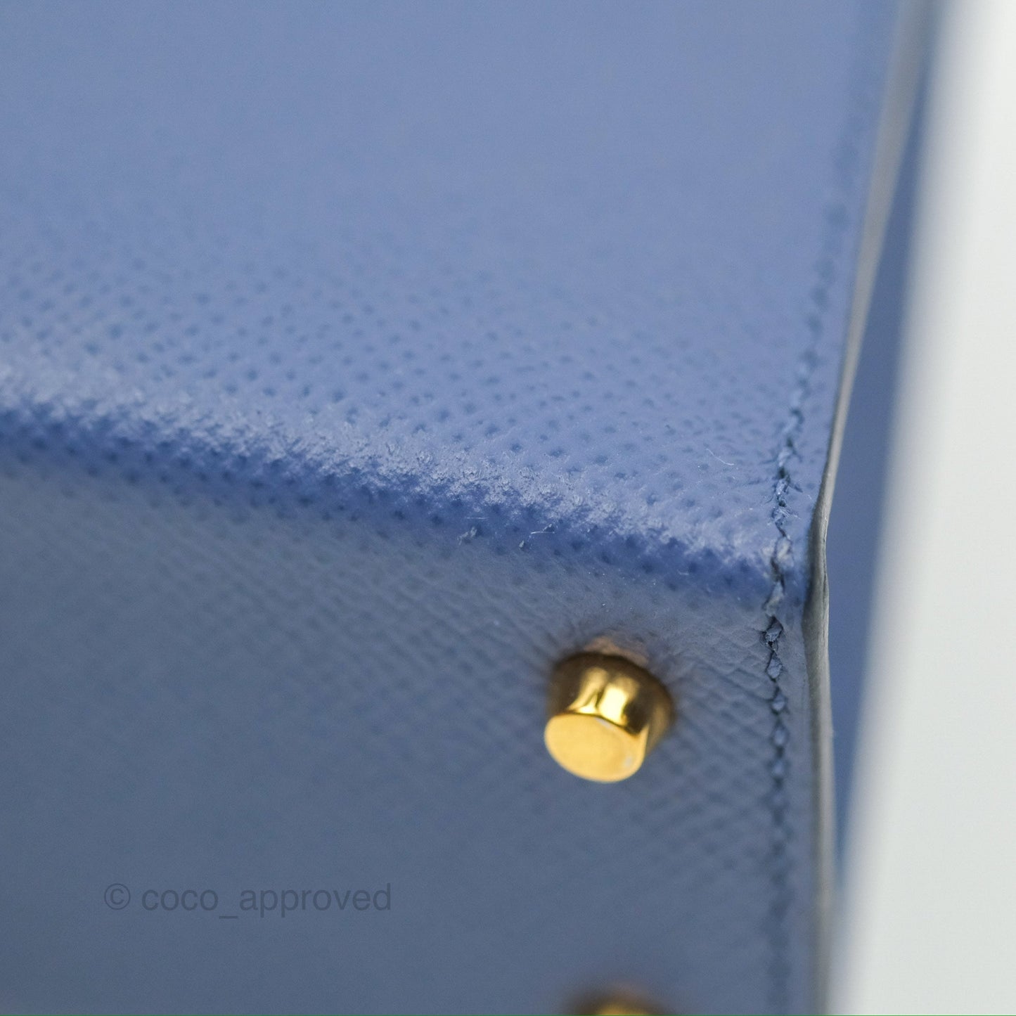 Hermès Mini Kelly II Bleu Brighton Epsom Gold Hardware