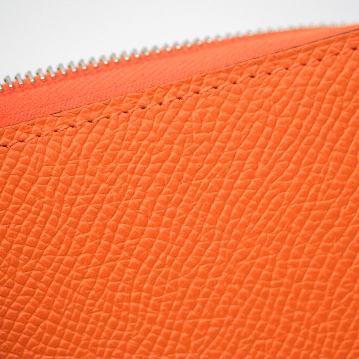 Hermès Silk In Compact Wallet Orange Epsom