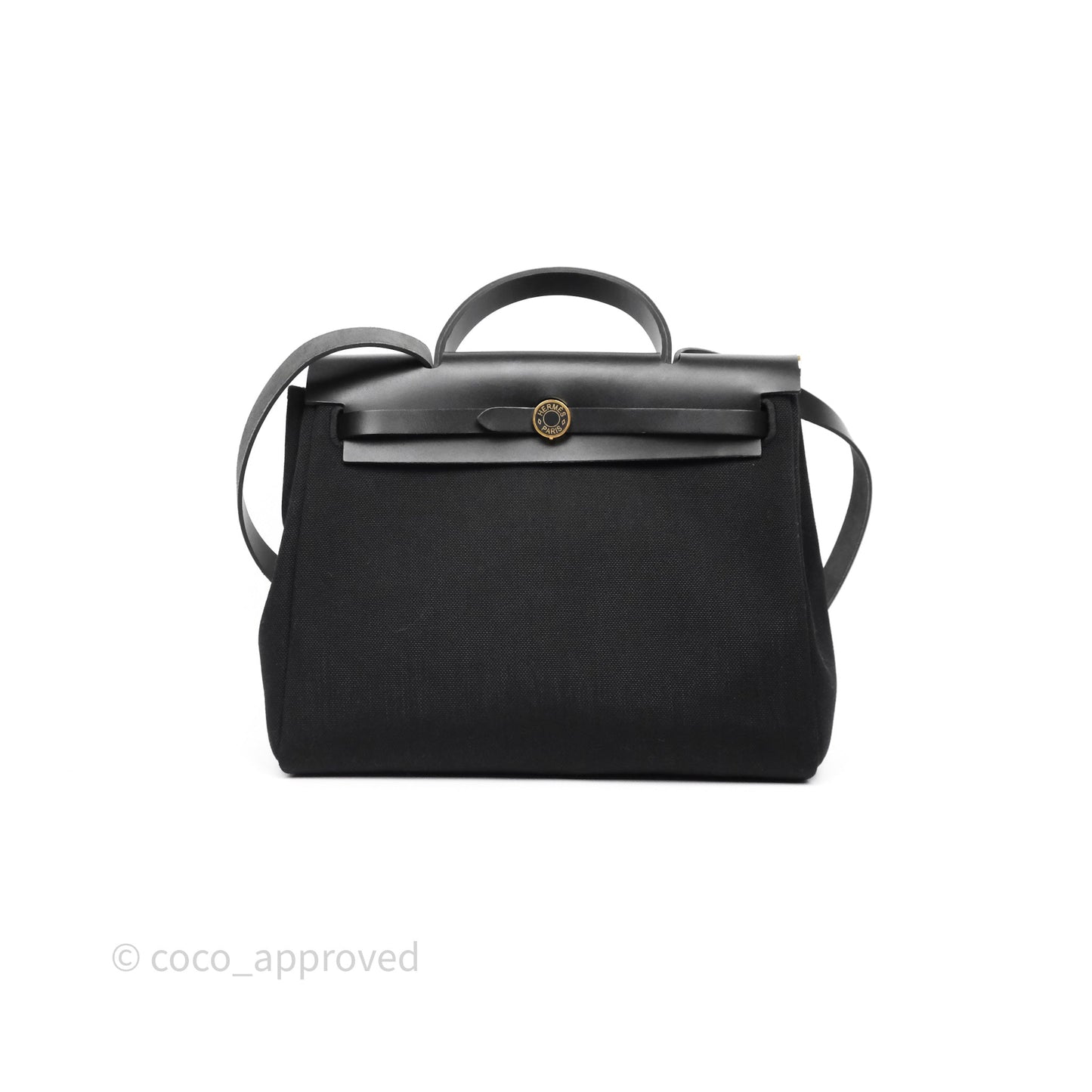 Hermès Herbag Zip 31 Noir 89 Canvas Gold Hardware