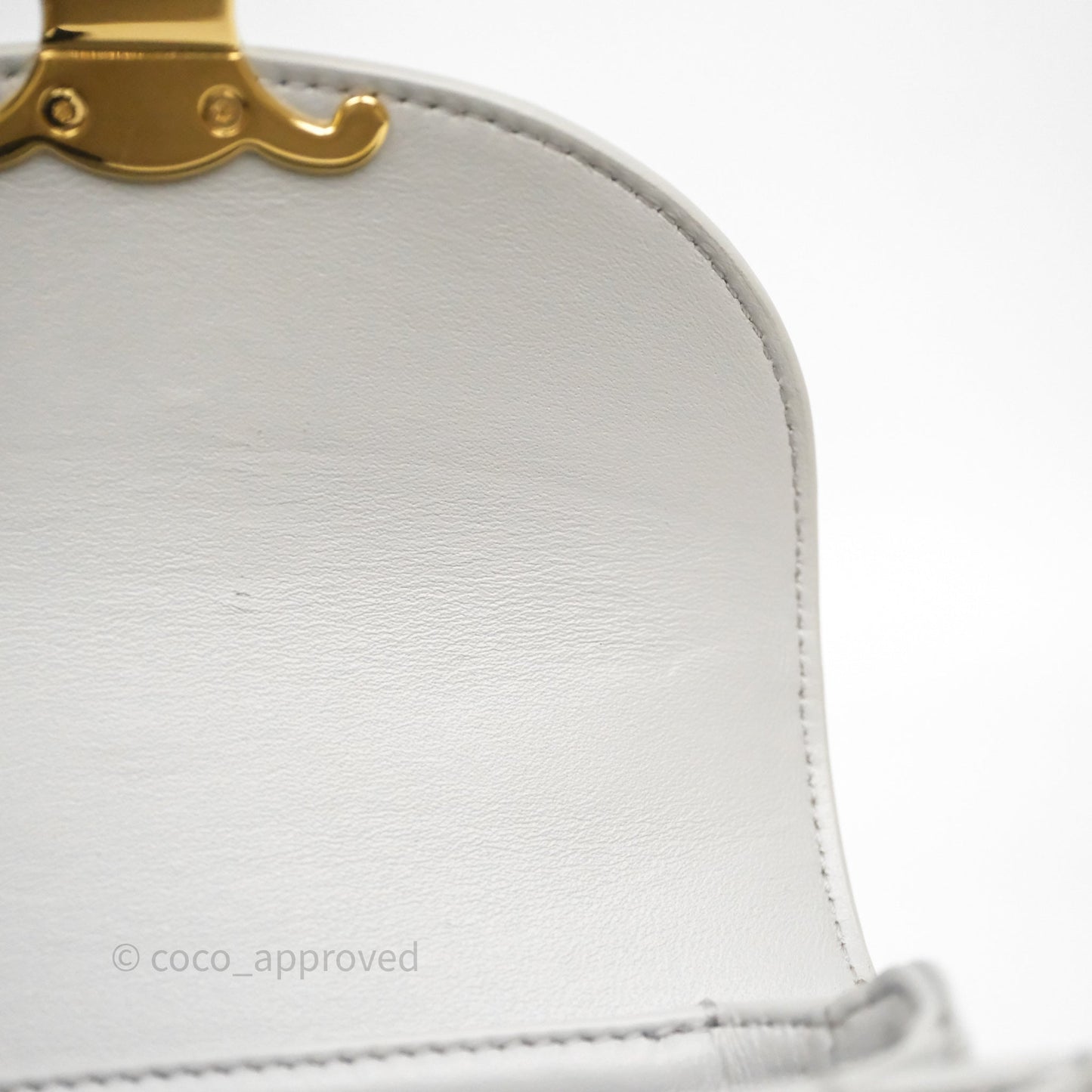 Celine Mini Besace Clea in Shiny Calfskin Grey