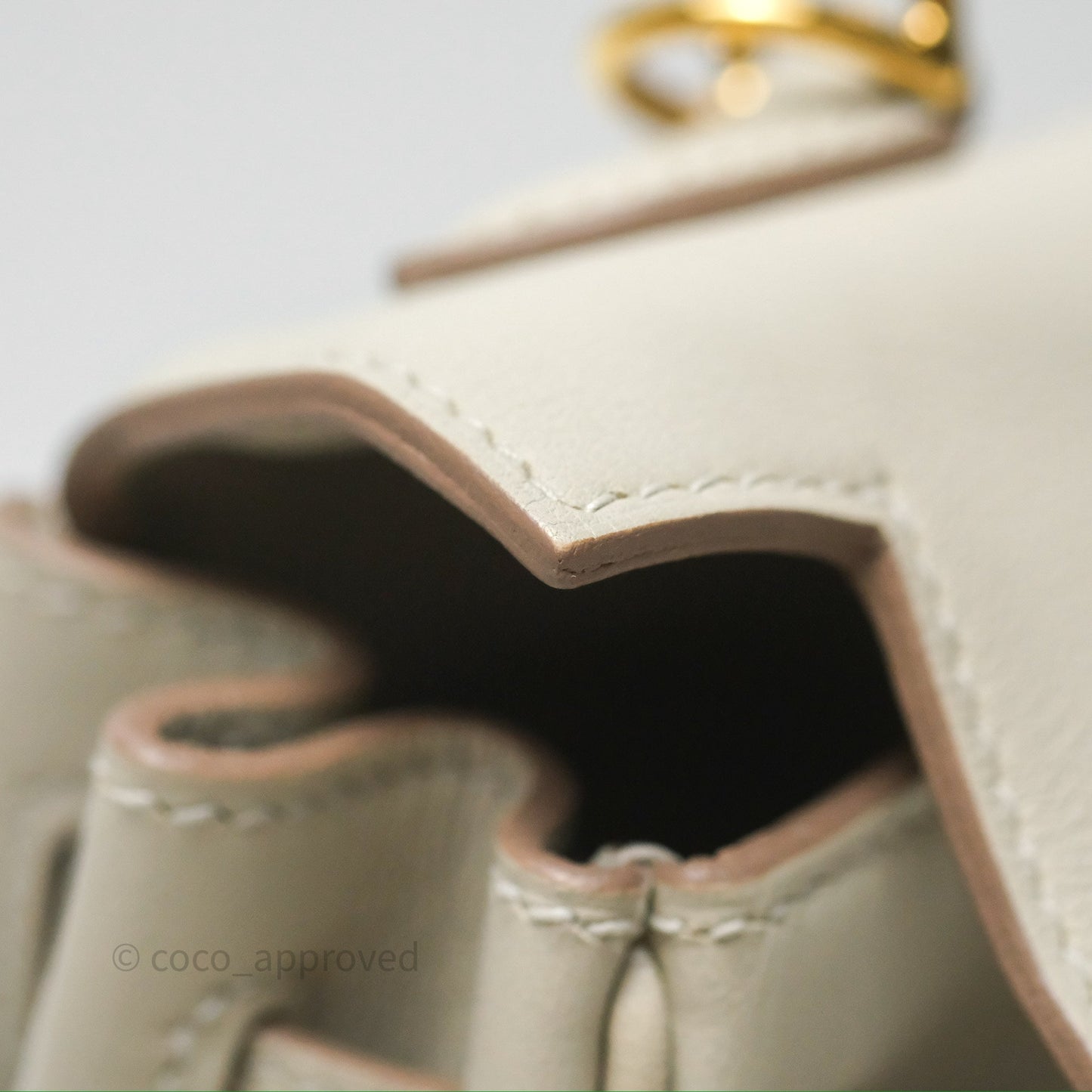 Hermès Retourne Swift Kelly 25 Gris Perle 80 Gold Hardware