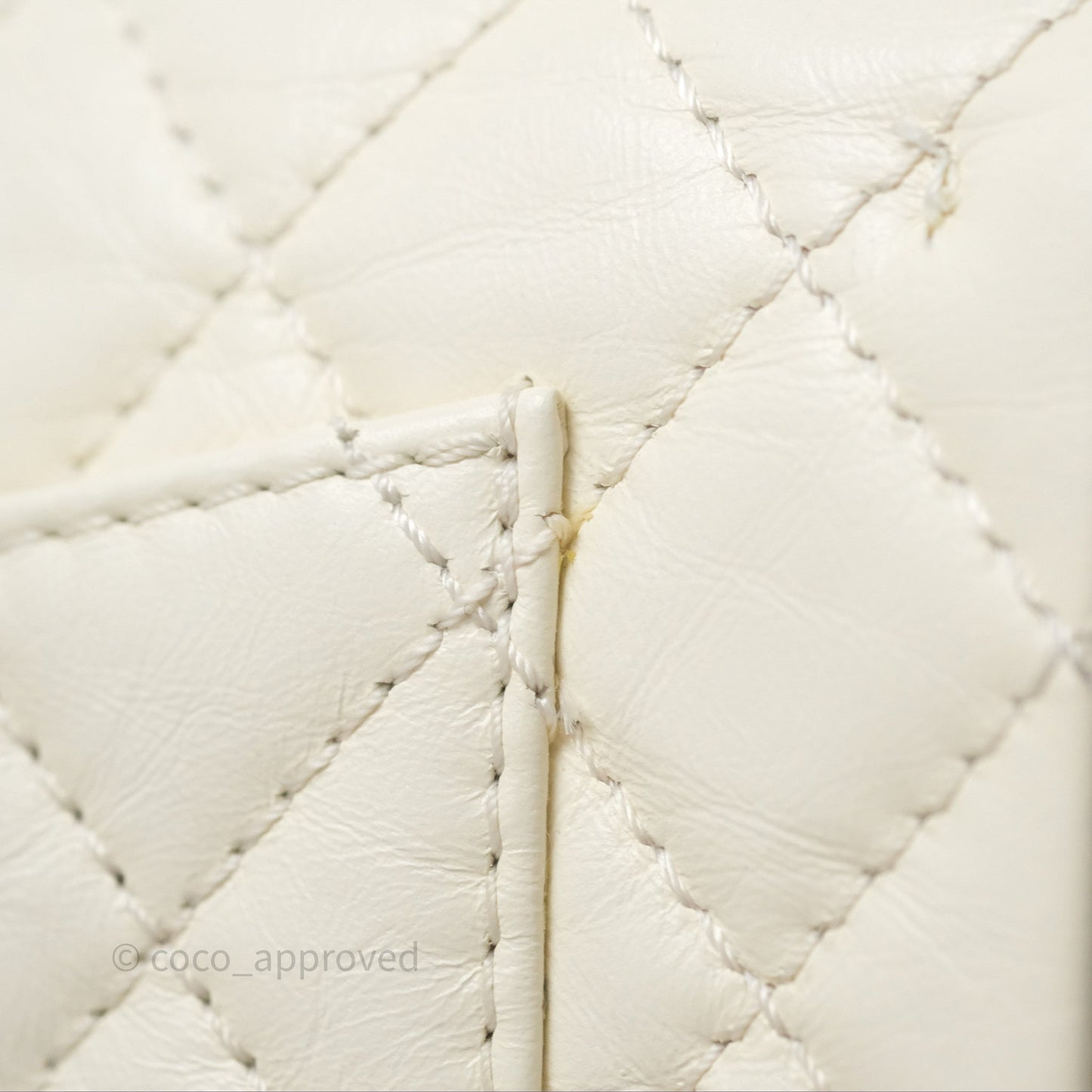 Chanel Mini Reissue 224 White Ivory Aged Calfskin Aged Gold Hardware
