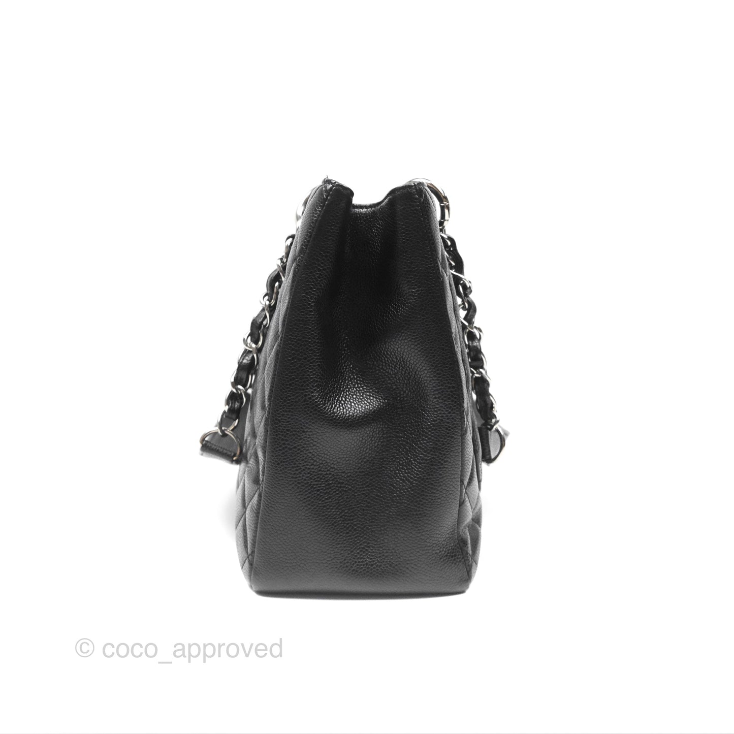 Chanel GST Black Caviar Silver Hardware