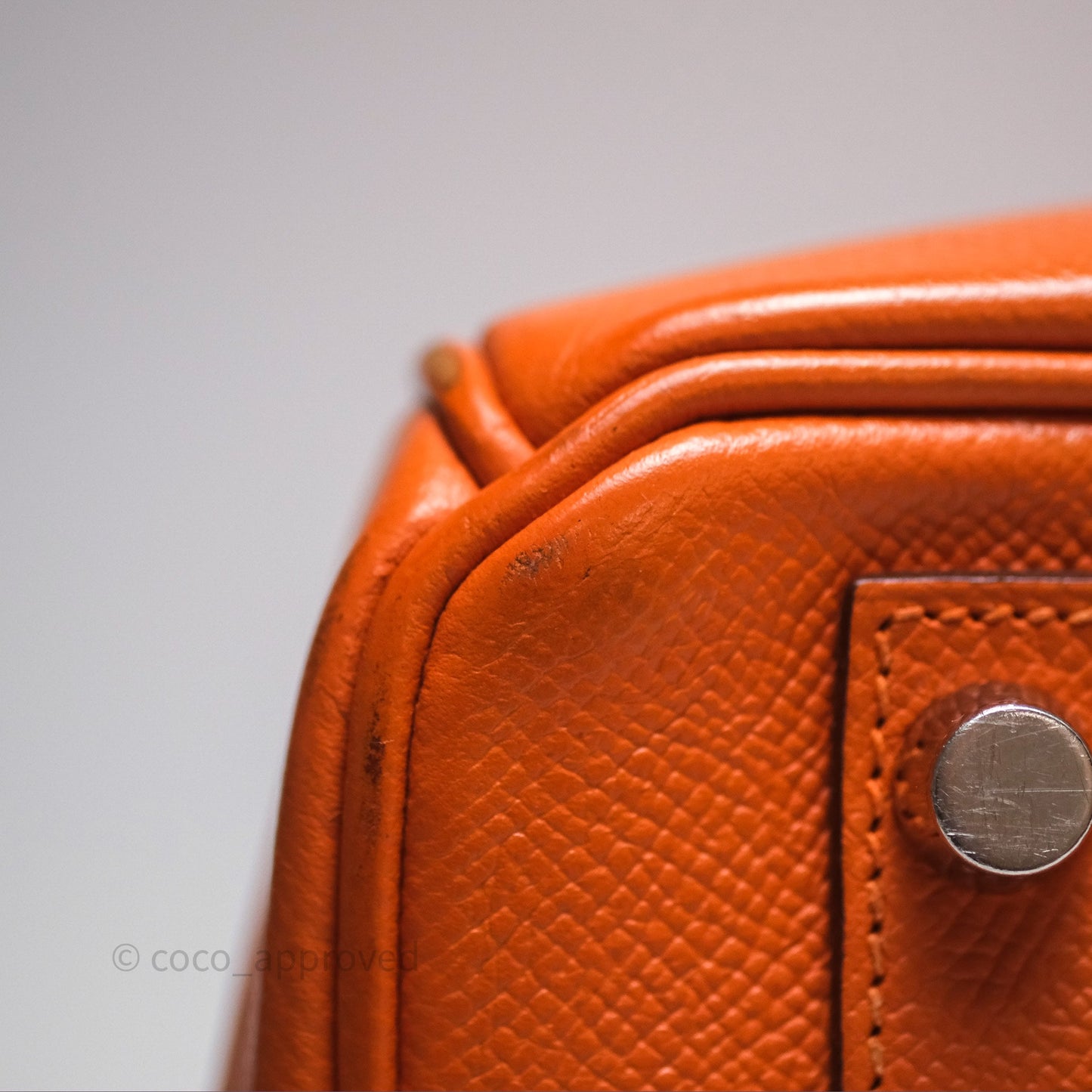 Hermès Birkin 30 Retourne Orange Epsom Palladium Hardware