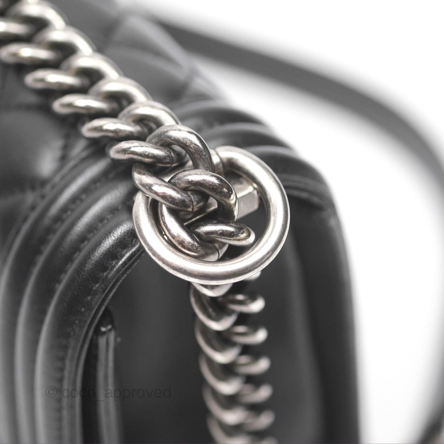 Chanel Medium Boy Quilted Black Lambskin Ruthenium Hardware