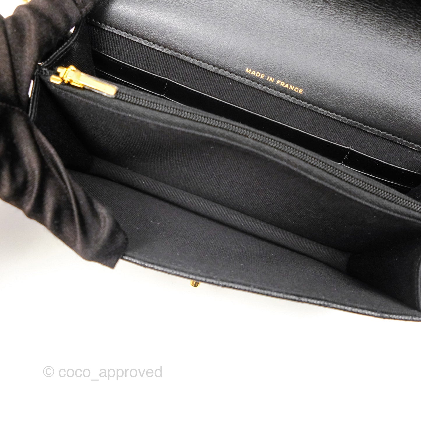 Chanel WOC Bag Charm Black Caviar Gold Hardware