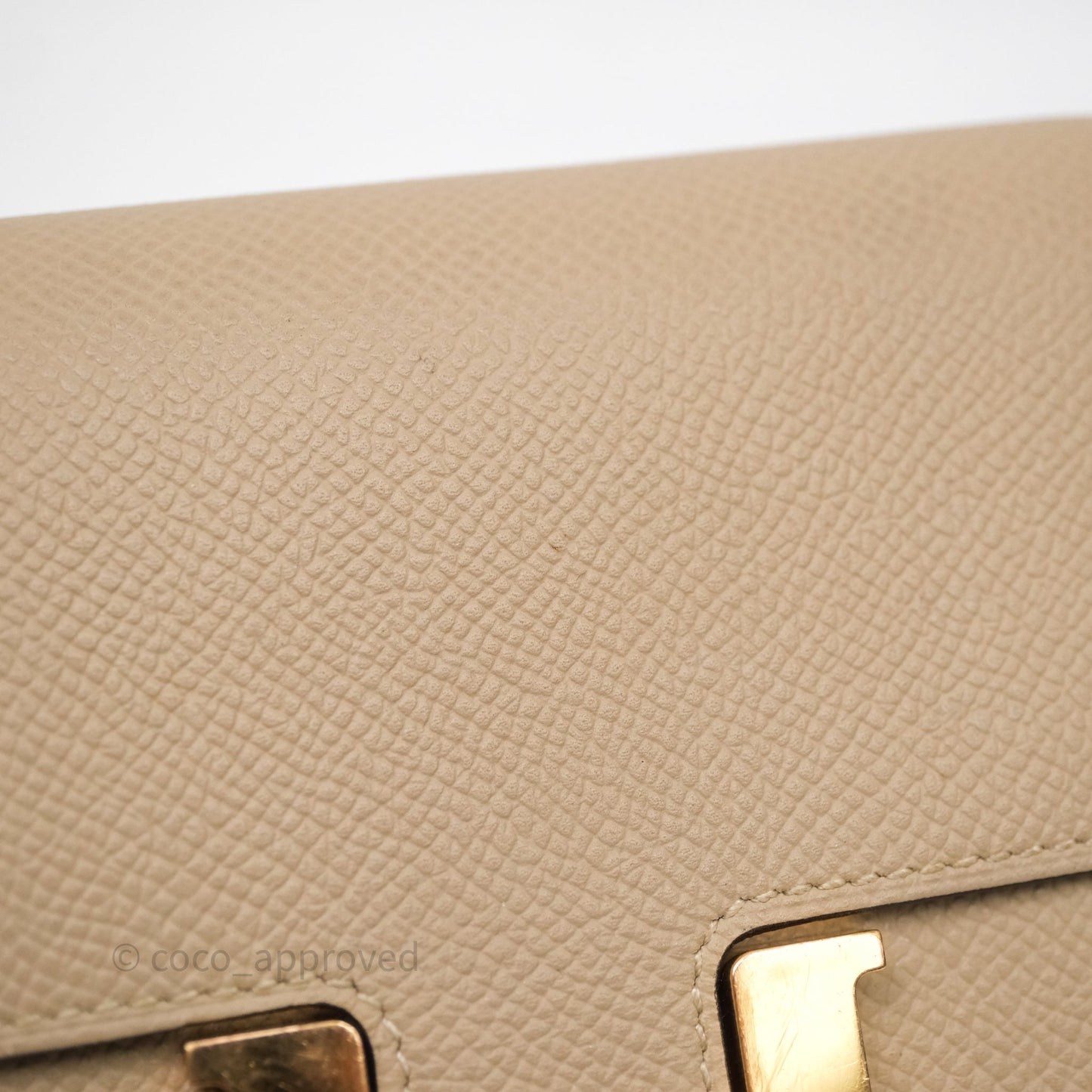 Hermès Constance Short Wallet Trench Epsom Gold Hardware