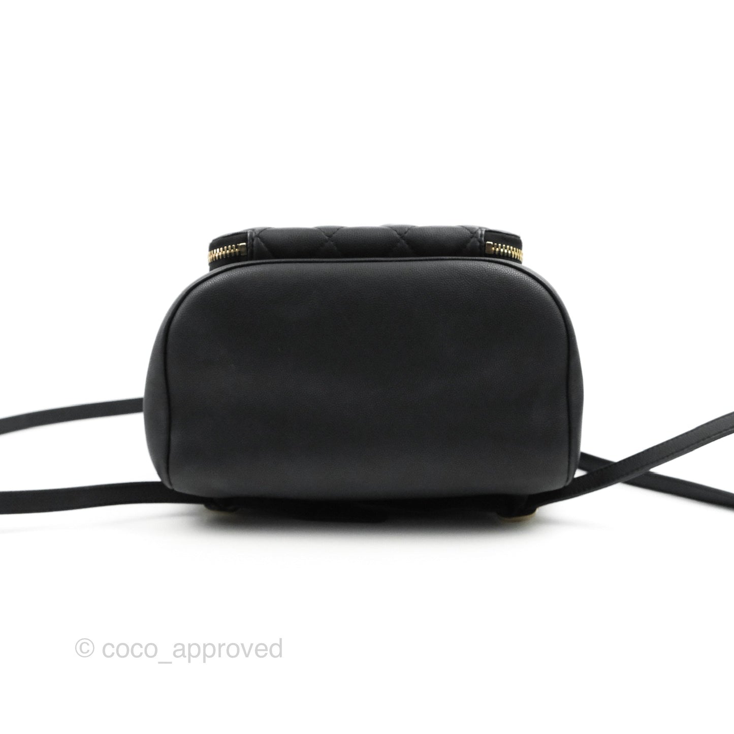 Chanel Quilted Business Affinity Backpack Black Caviar Gold Hardware
