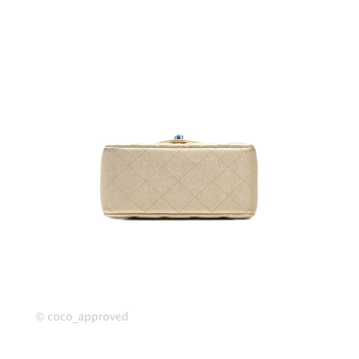 Chanel Classic Quilted Mini Square Gold Lambskin Gold Hardware 21P