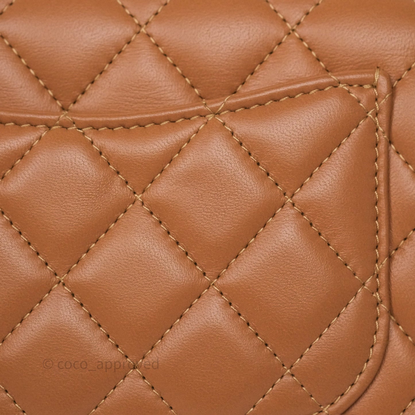 Chanel Mini Rectangular Flap Quilted Caramel Beige Lambskin Gold Hardware