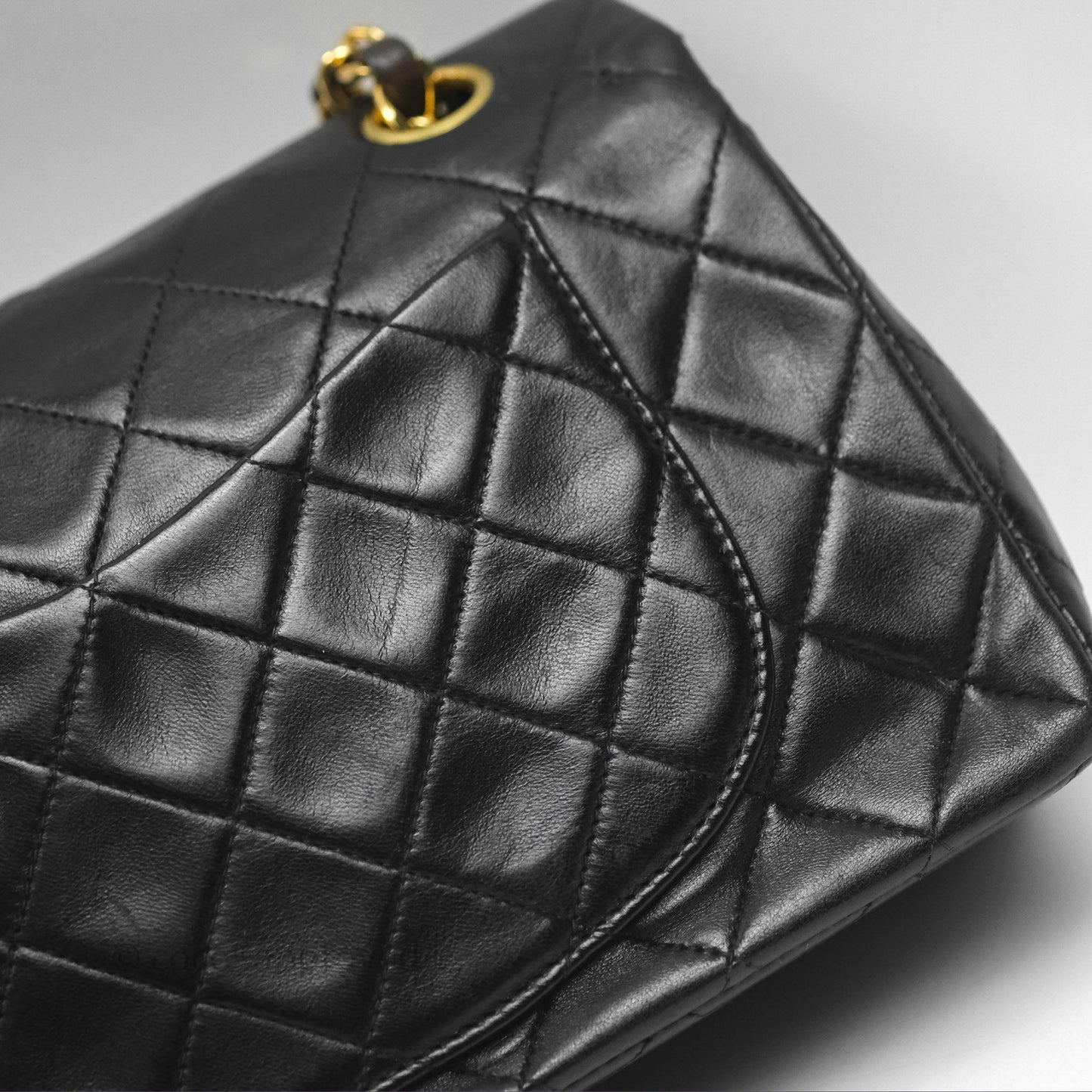 Chanel Classic Vintage Small Flap Black Lambskin 24K Gold Hardware