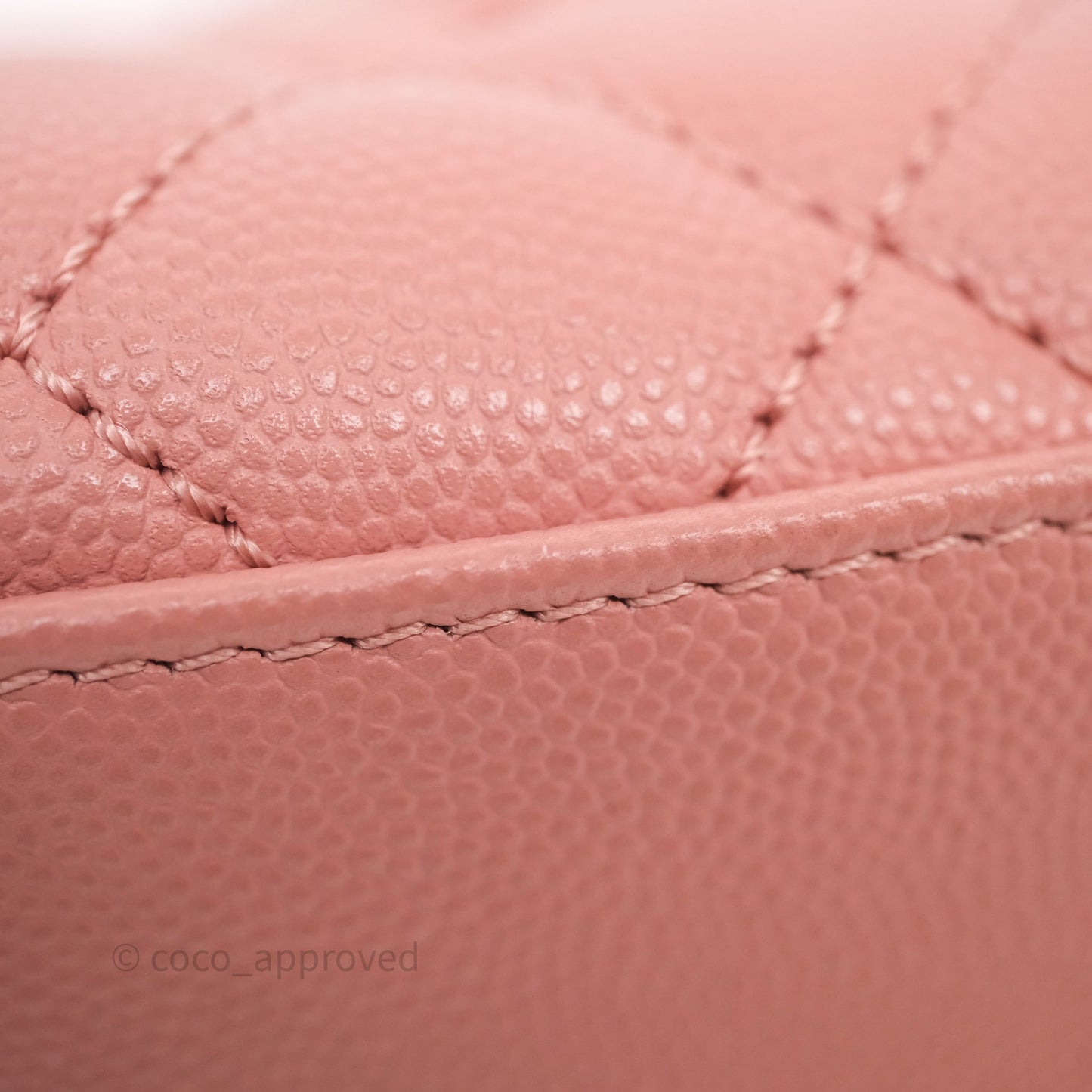 Chanel Small Coco Handle Quilted Pink Caviar Gold Hardware
