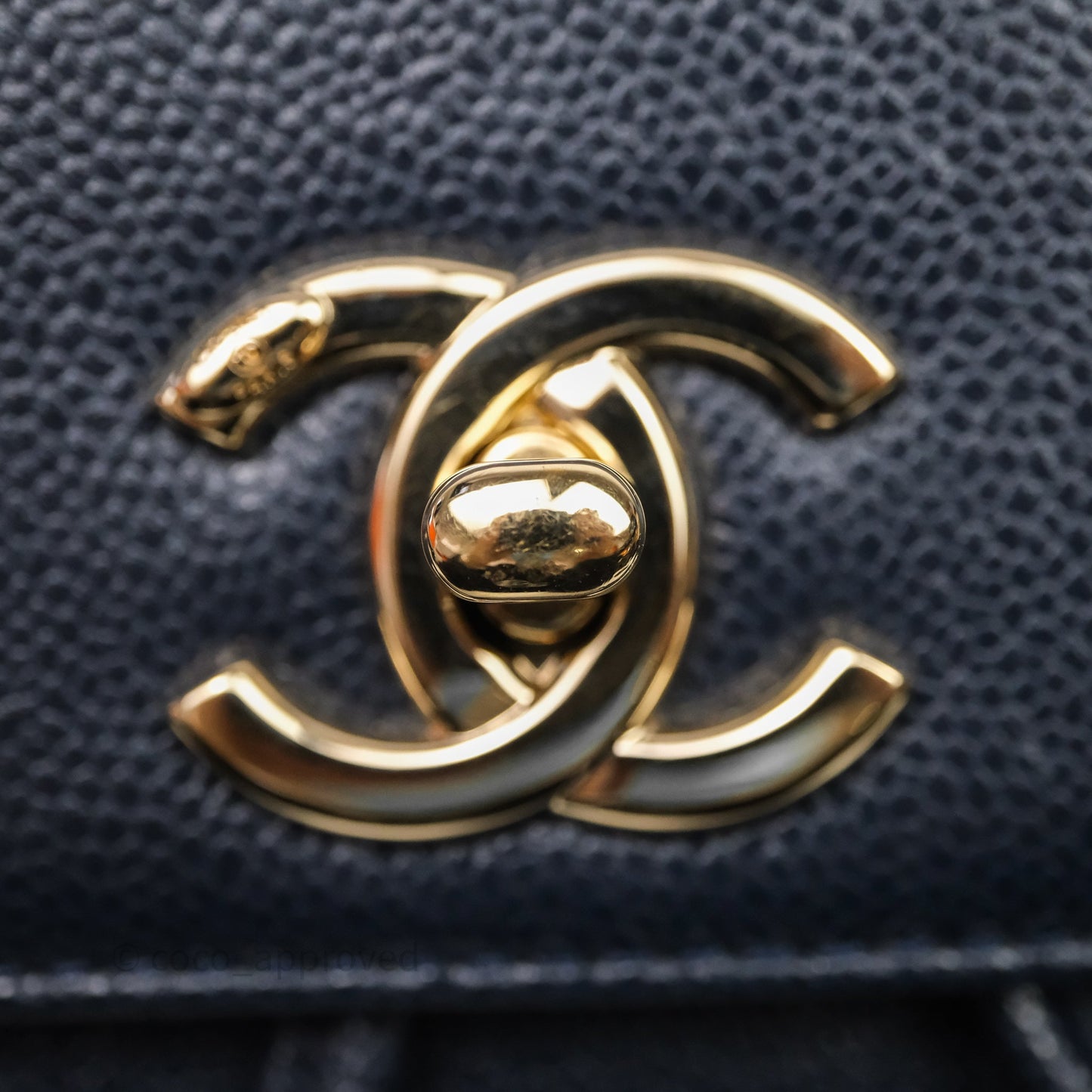 Chanel Quilted Business Affinity Backpack Navy Caviar Light Gold Hardware