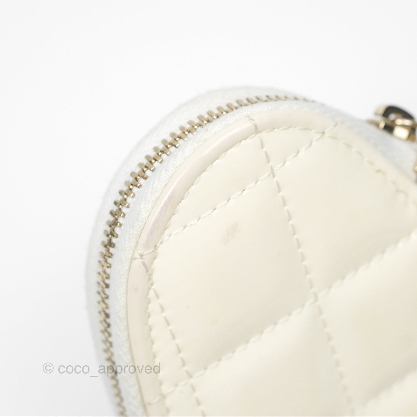Chanel Heart Clutch with Chain with Coin Purse Black White Patent