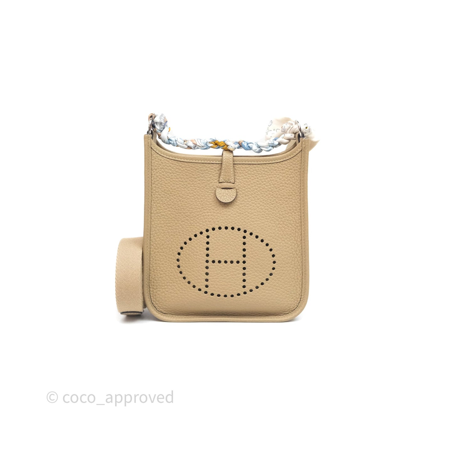 Hermès Mini Evelyne 16 Trench Clemence Palladium Hardware