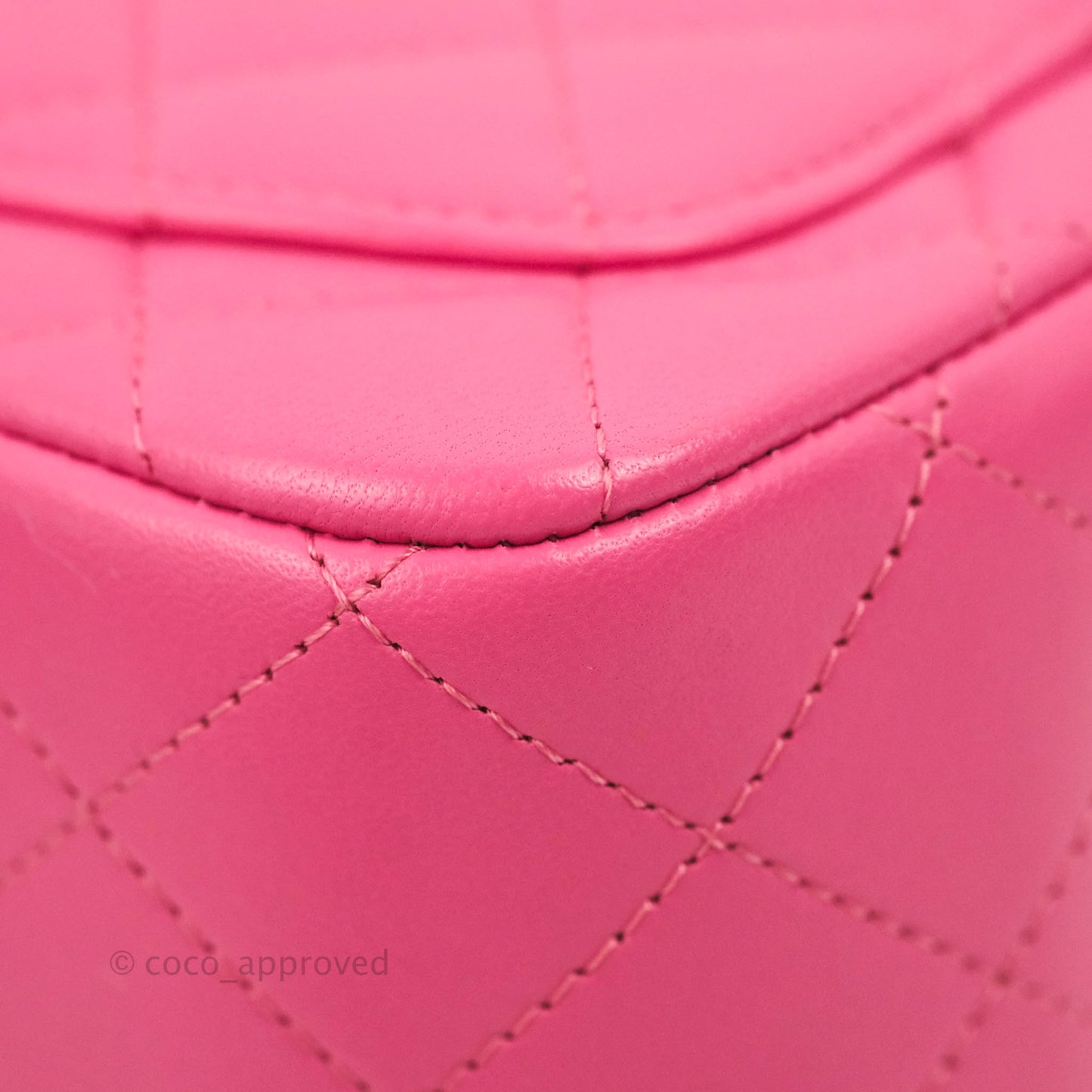 Chanel Classic Quilted Mini Square Flap Pink Lambskin Silver Hardware 19C