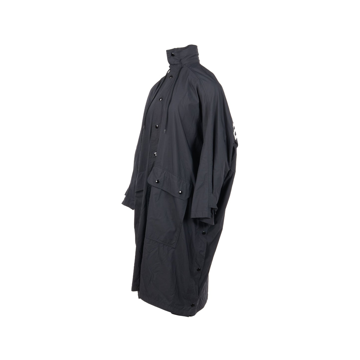 Balenciaga Size 34 Logo Anorak Nylon Black SHW