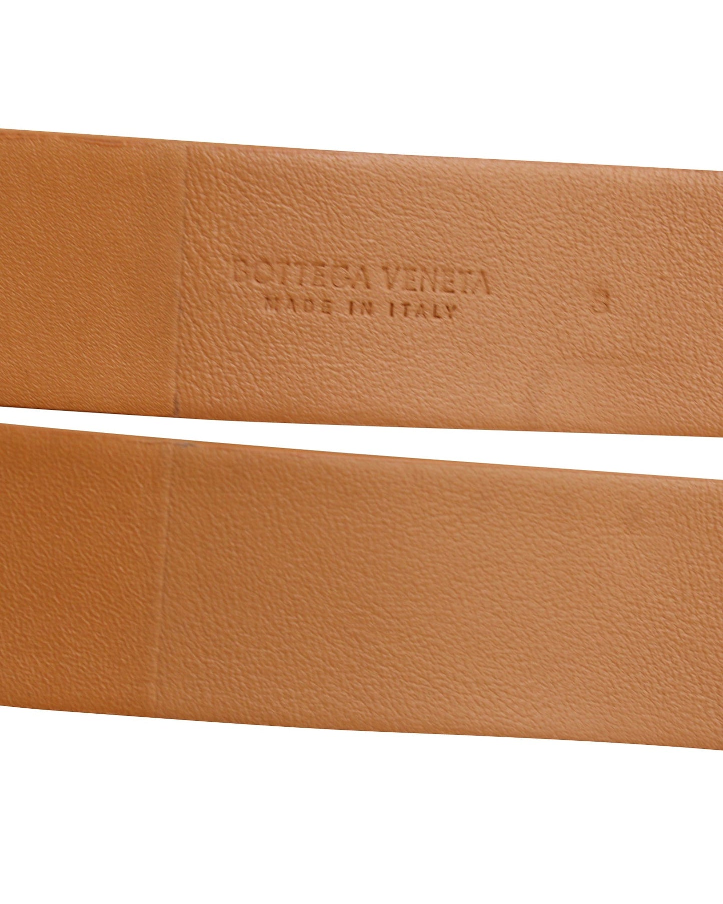 Luxury Bottega Veneta Curved Horseshoe Belt in Brown Leather