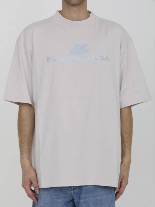Luxury Balenciaga Activewear Medium Fit Short Sleeve T-Shirt White