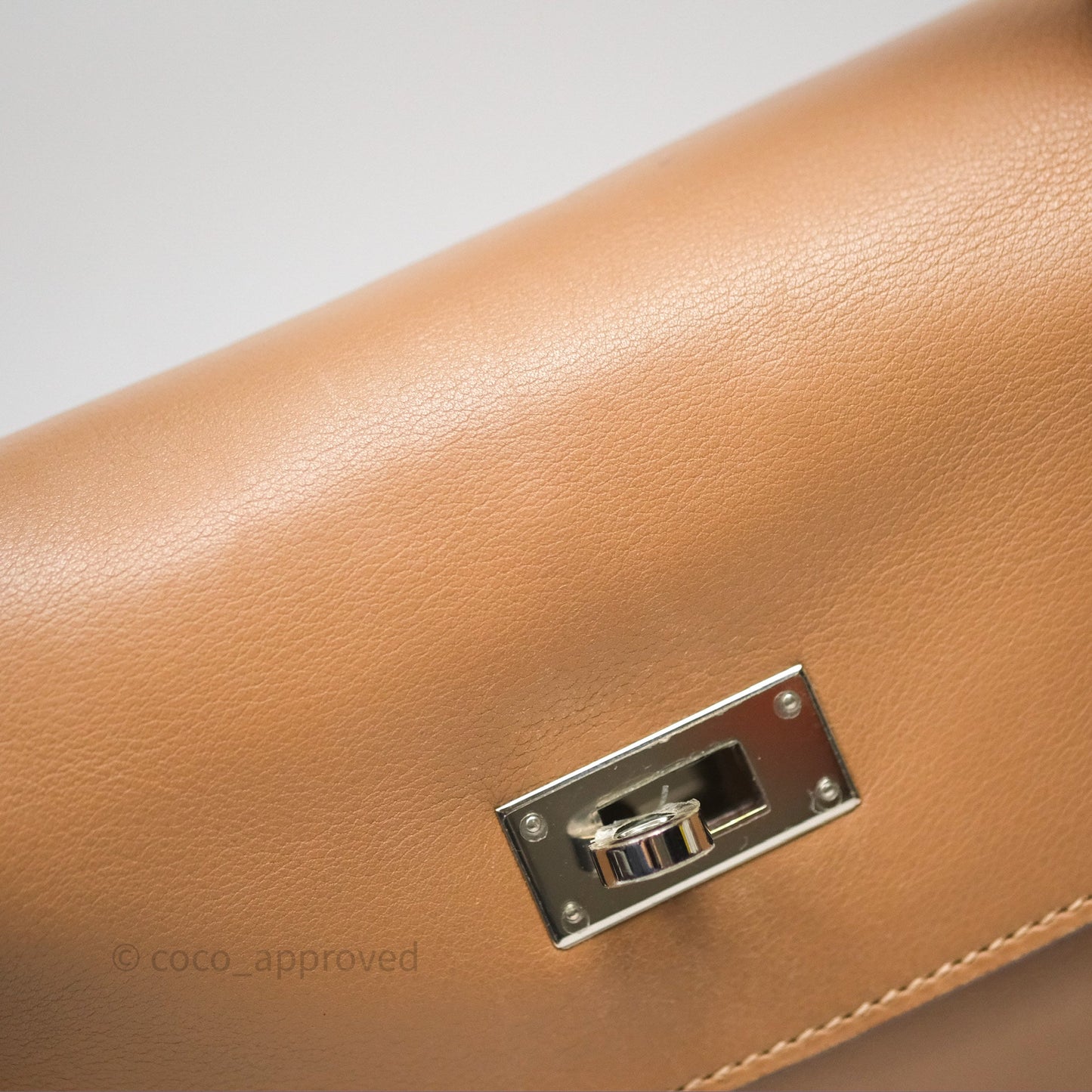 Hermès Kelly 35 Retourne Chai 0M Evercolor Palladium Hardware