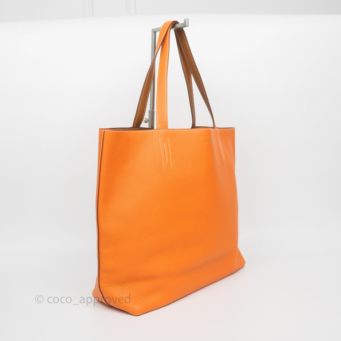 Hermès Double Sens Tote 36 Gold/ Orange Clemence