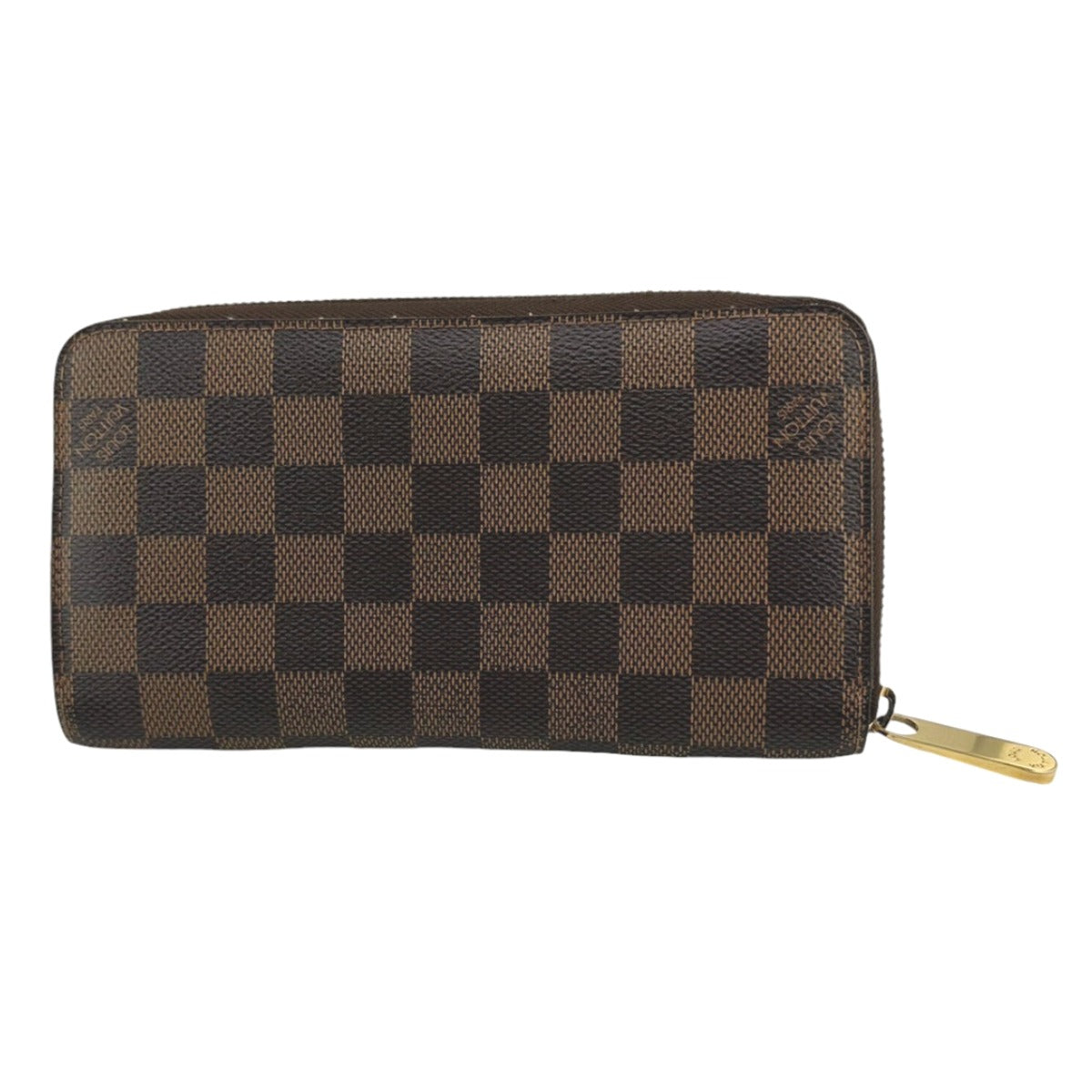 LOUIS VUITTON Long Wallet Purse N60015 Damier canvas Ebene Zippy wallet Damier Zip Around Women()