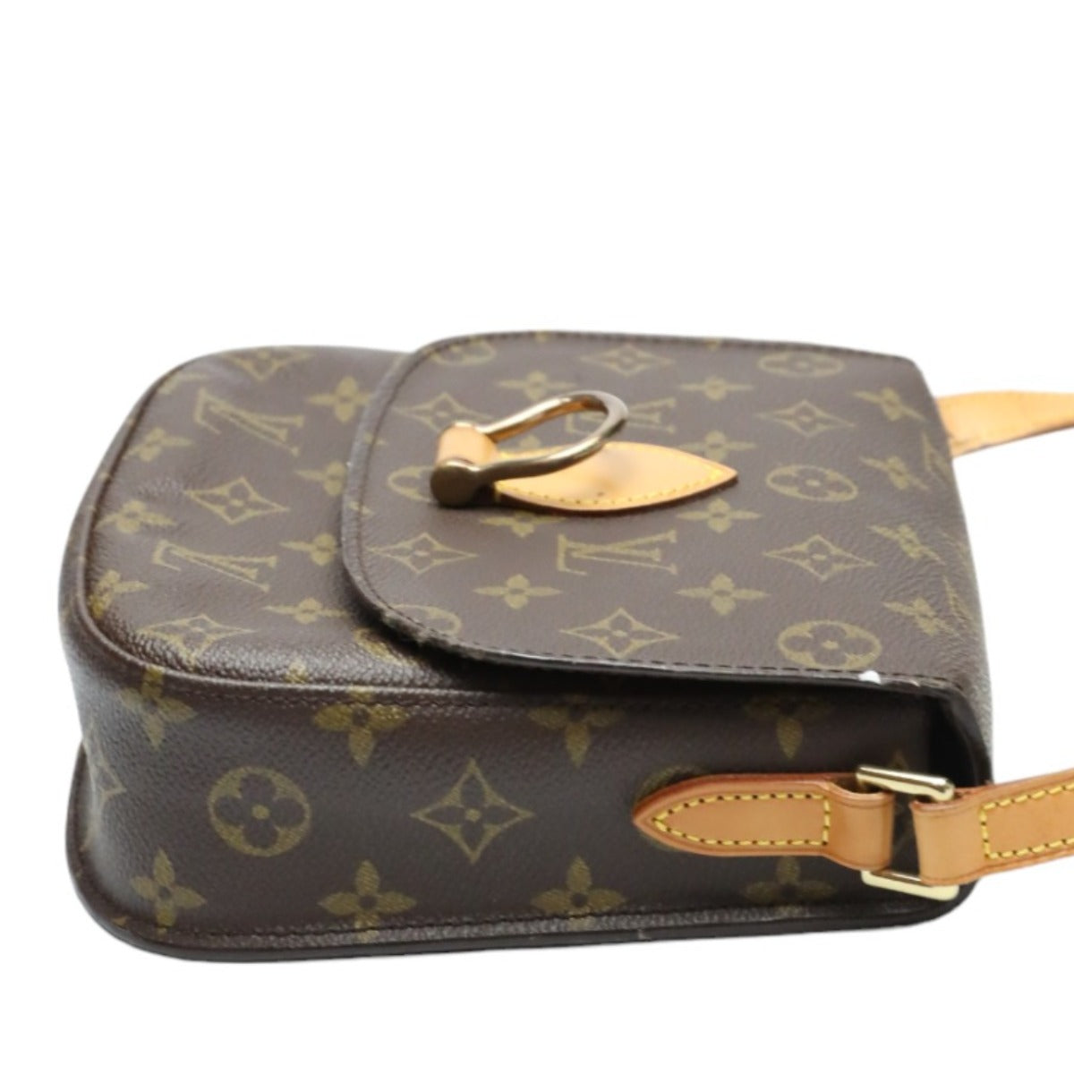 LOUIS VUITTON Shoulder Bag M51243 Monogram canvas. Leather Brown Monogram Saint-Cloud