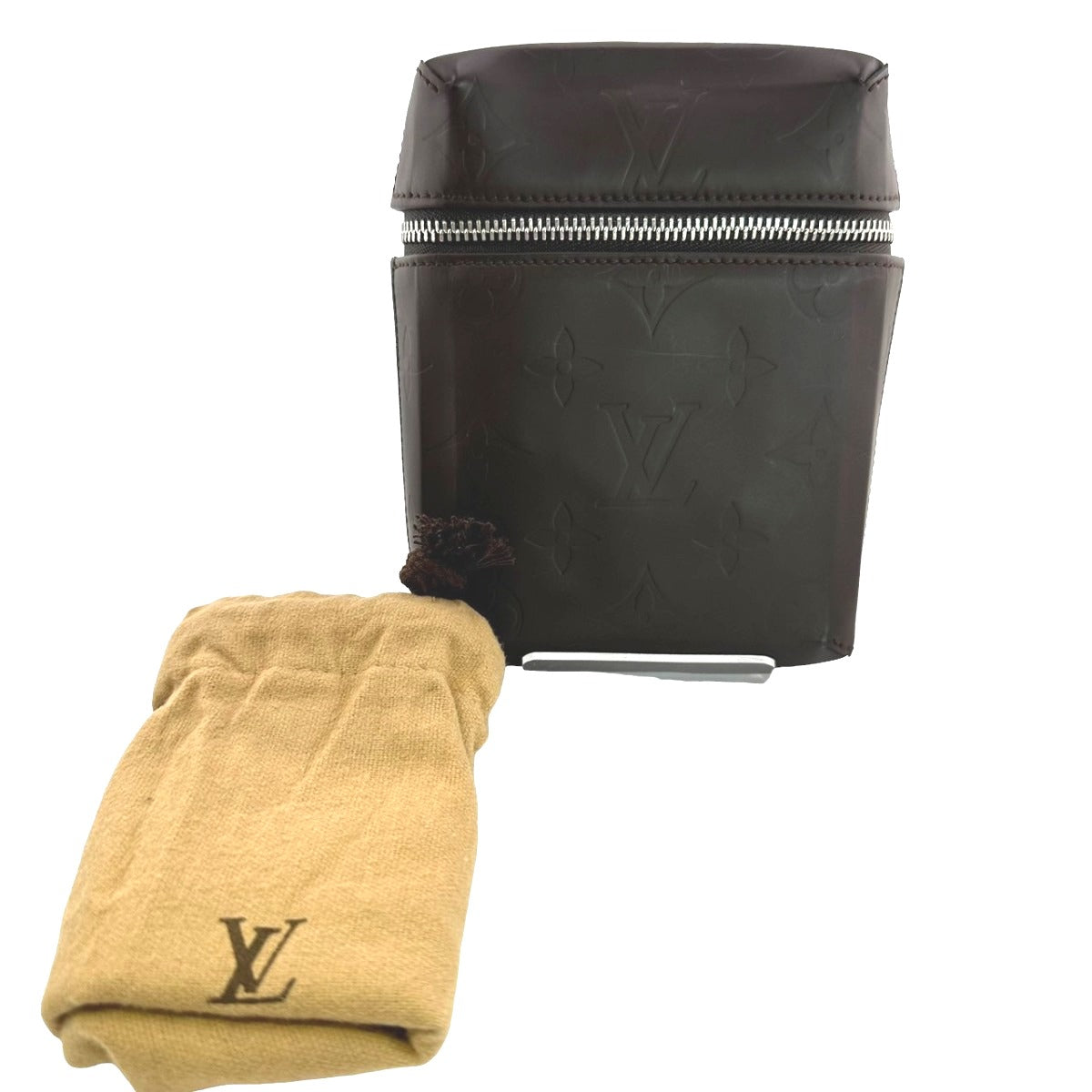 LOUIS VUITTON Pouch M46550 Monogram grass leather Brown Monogram Glace Ray