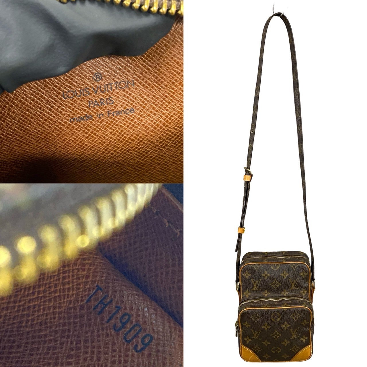 LOUIS VUITTON Shoulder Bag leather Brown Monogram Amazone