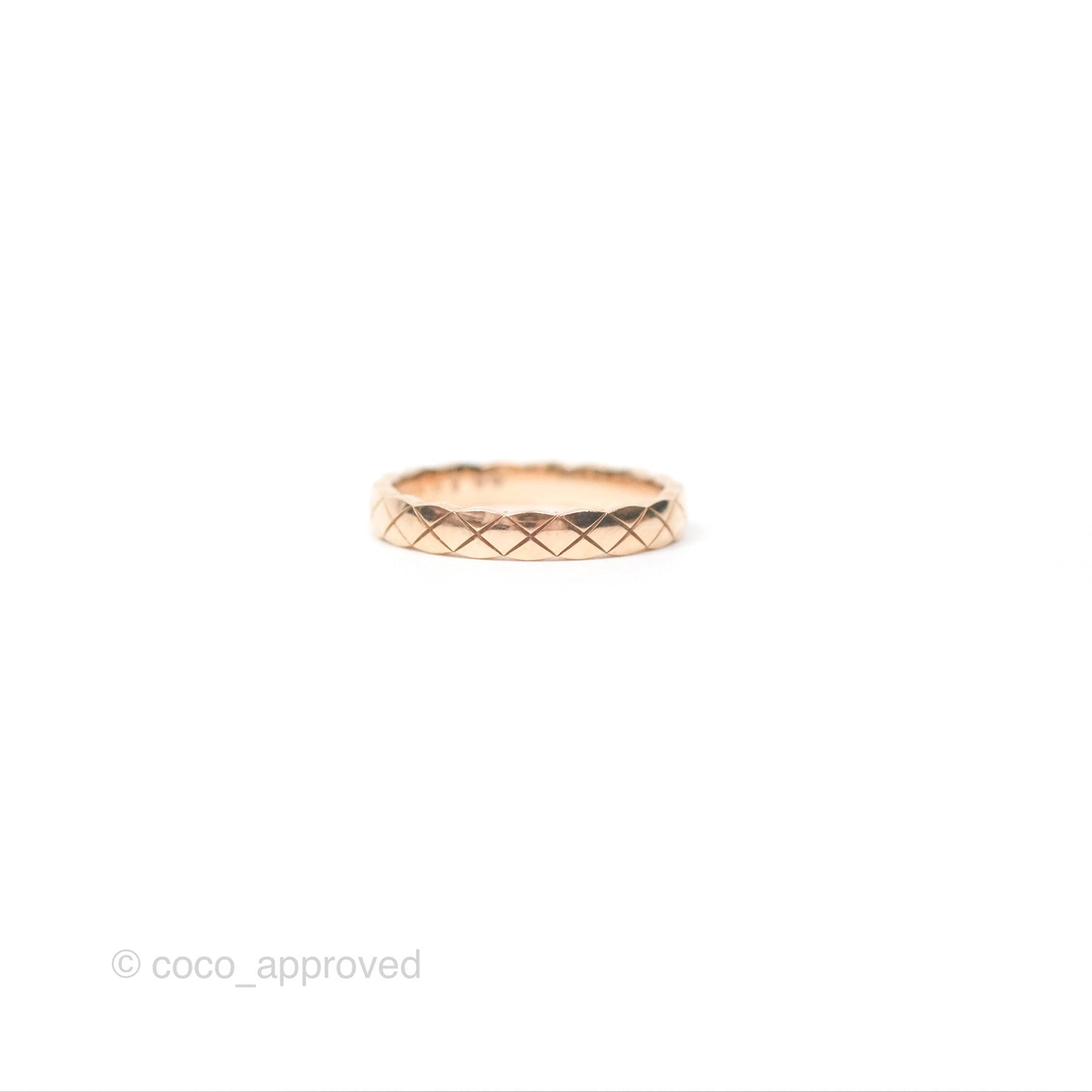 Chanel Coco Crush Ring 18K Beige Gold Size 55