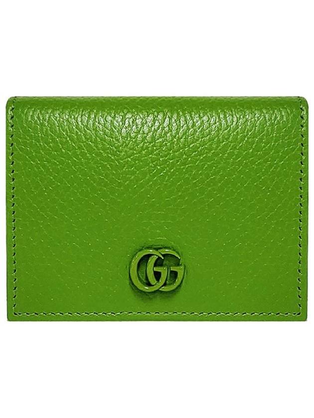 Luxury Gucci Trending 2025 GG Marmont Card Half Wallet Green