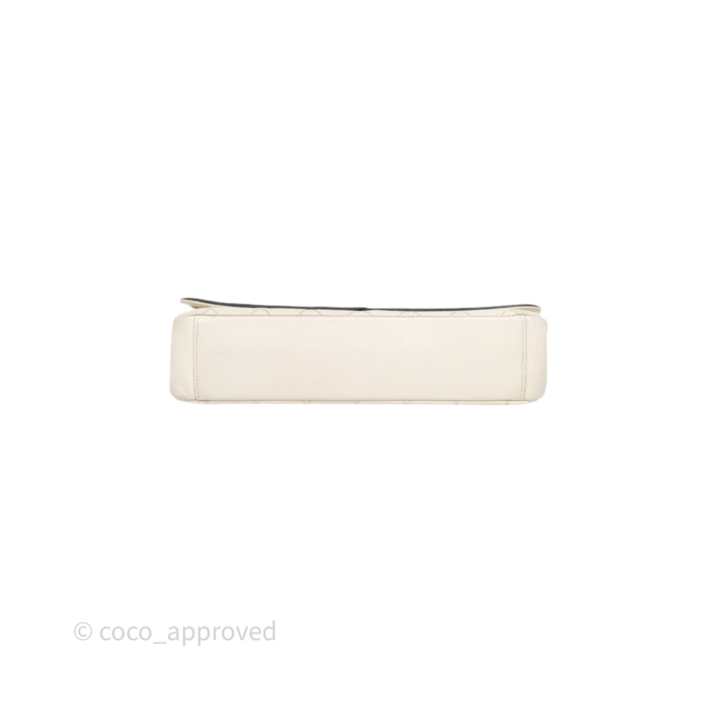 Chanel Quilted Medium CC Filigree Flap White/ Black Caviar