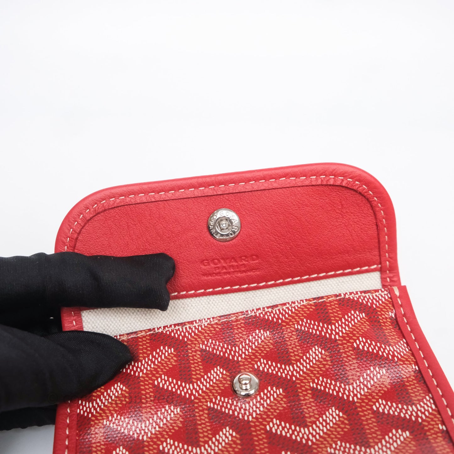 Goyard Anjou Mini Tote Bag Red Goyardine Canvas