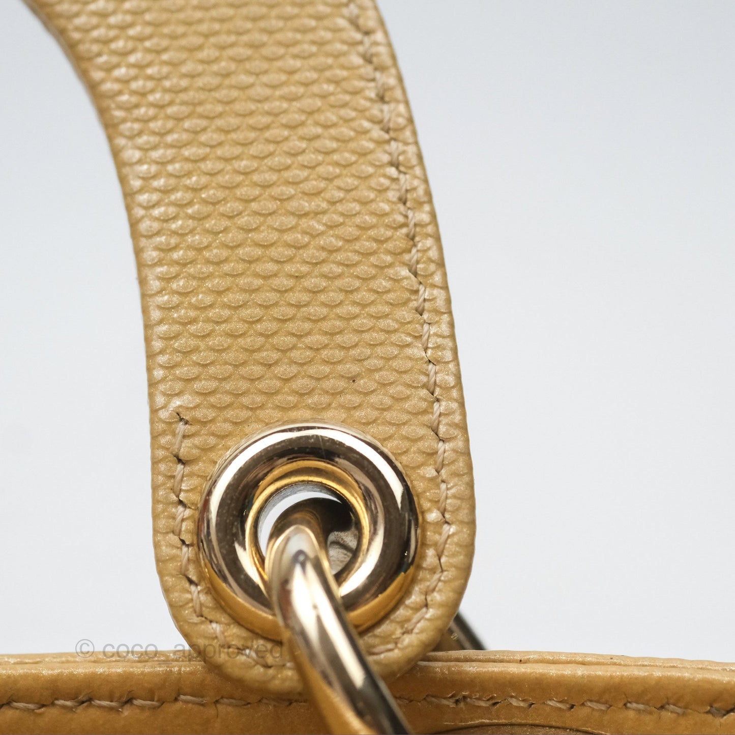 Christian Dior Mini Lady Dior Beige Lizard Gold Hardware