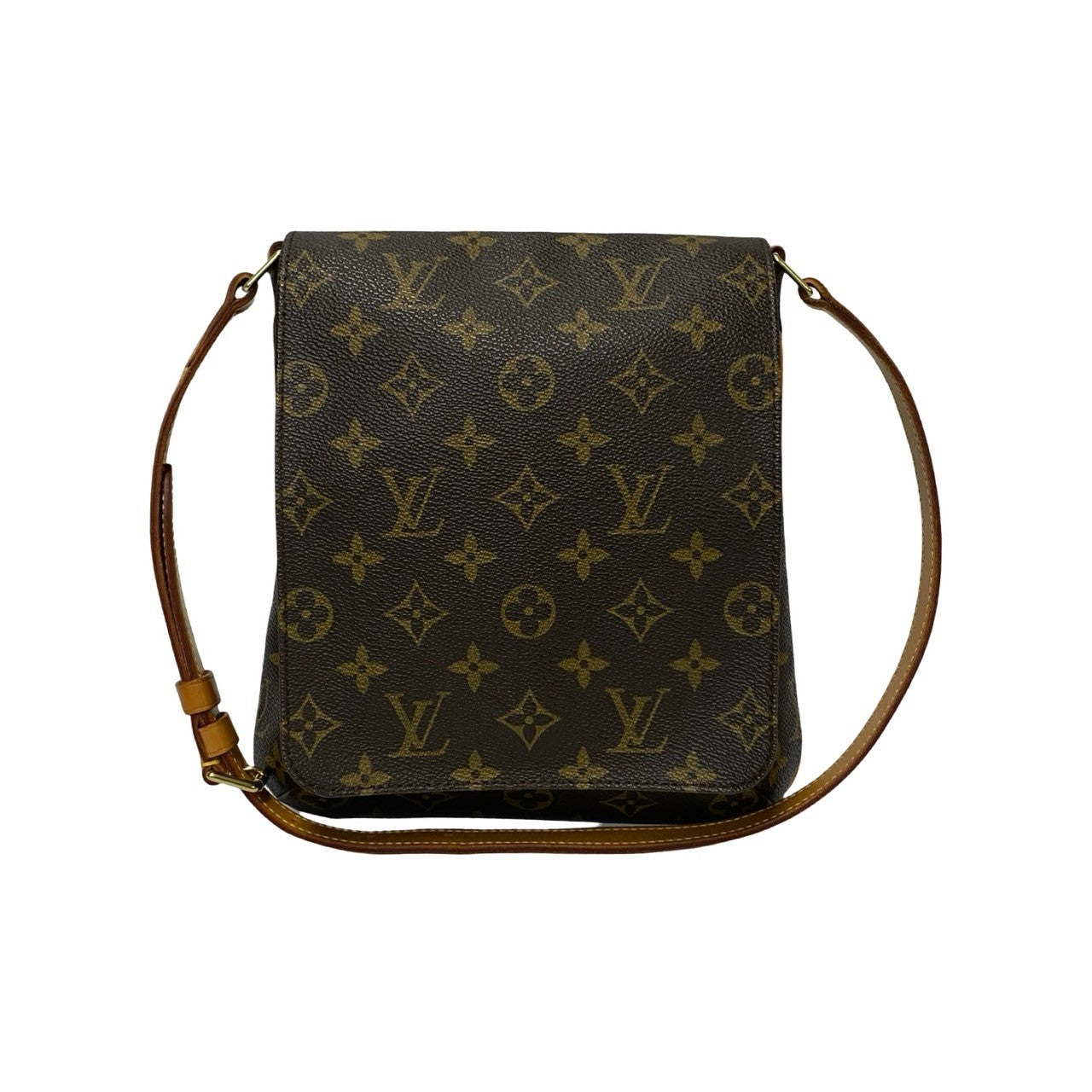LOUIS VUITTON Shoulder Bag leather Brown Monogram Musette Salsa