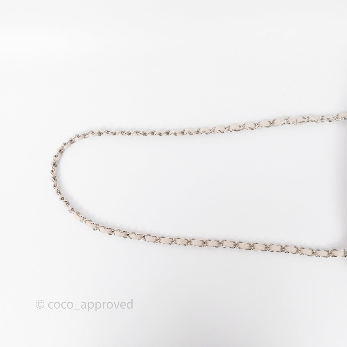 Chanel Classic M/L Medium Flap Quilted Stone Ivory Caviar Silver Hardware
