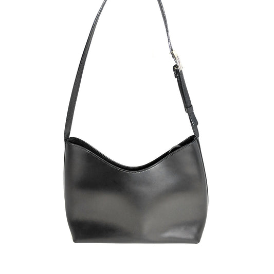 Luxury Gucci Vintage Black Leather Shoulder Bag