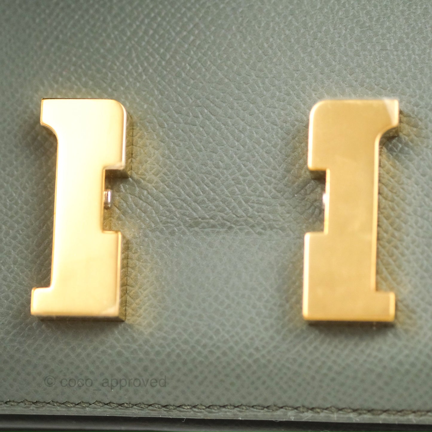 Hermès Constance Mini 18cm Vert Amande Epsom Gold Hardware