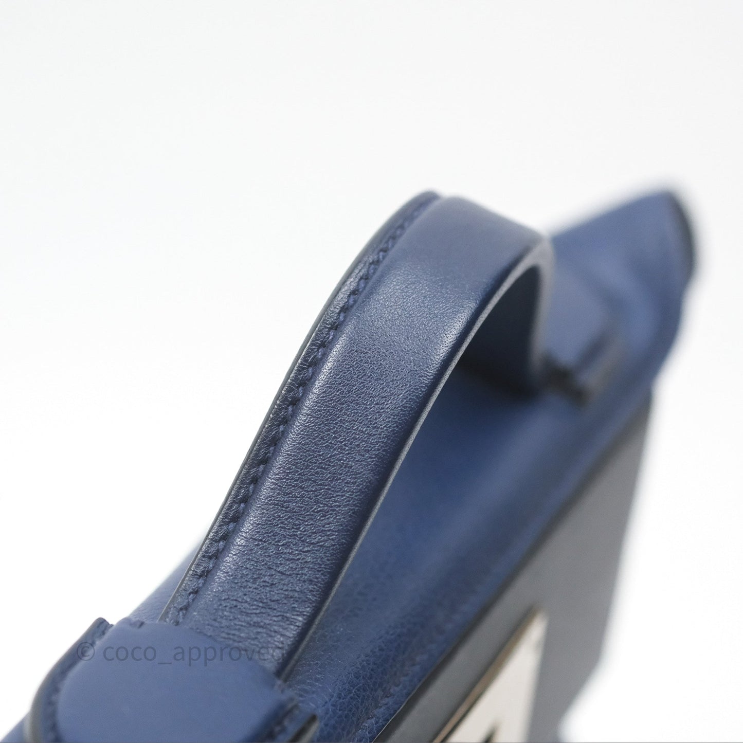 Hermès 24/24 21 Mini Bleu Saphir 73/ Bleu Indigo 76/ Bleu France 71 Evercolor/ Swift Palladium Hardware