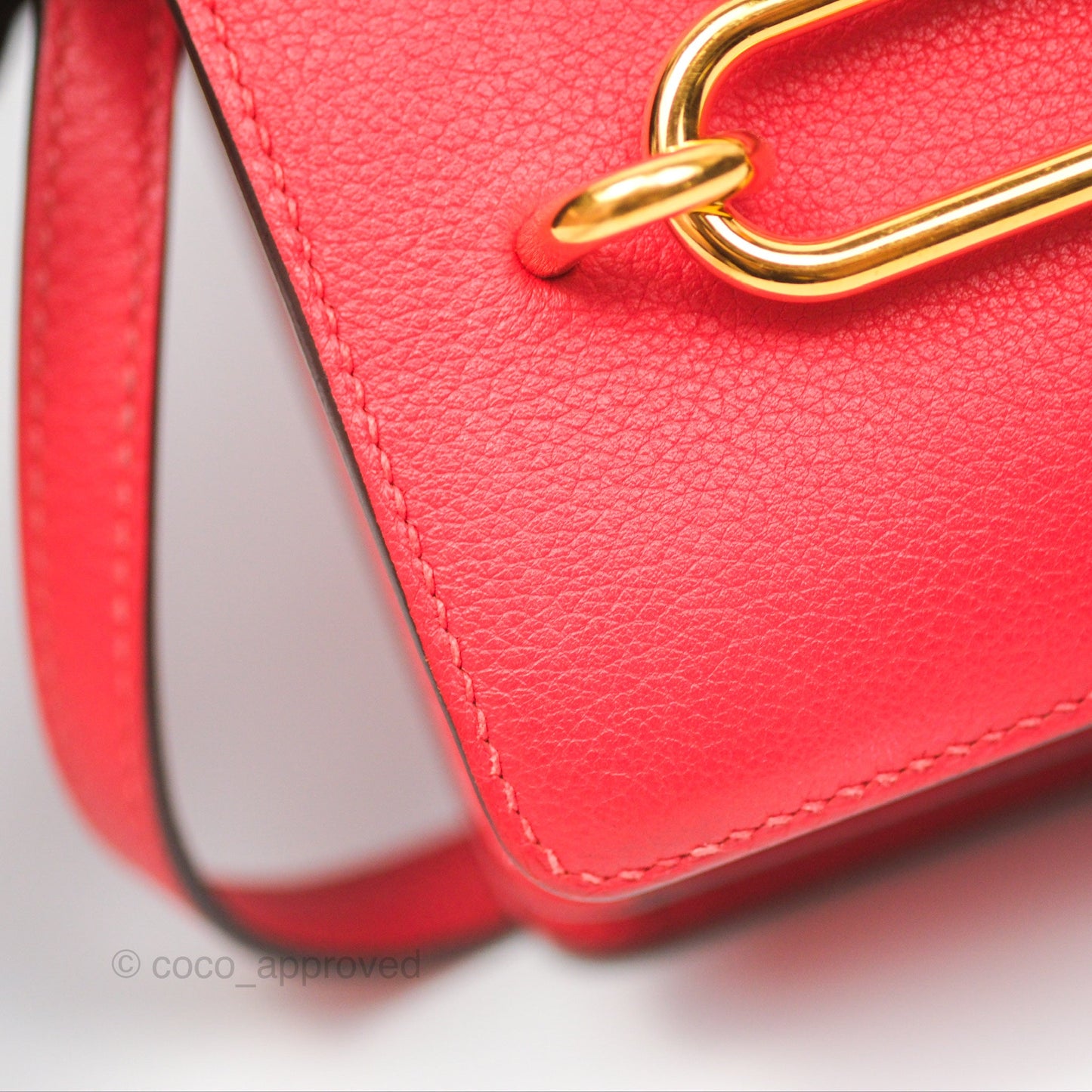 Hermès Roulis Mini 18 Rouge De Coeur Evercolor Permabrass Hardware
