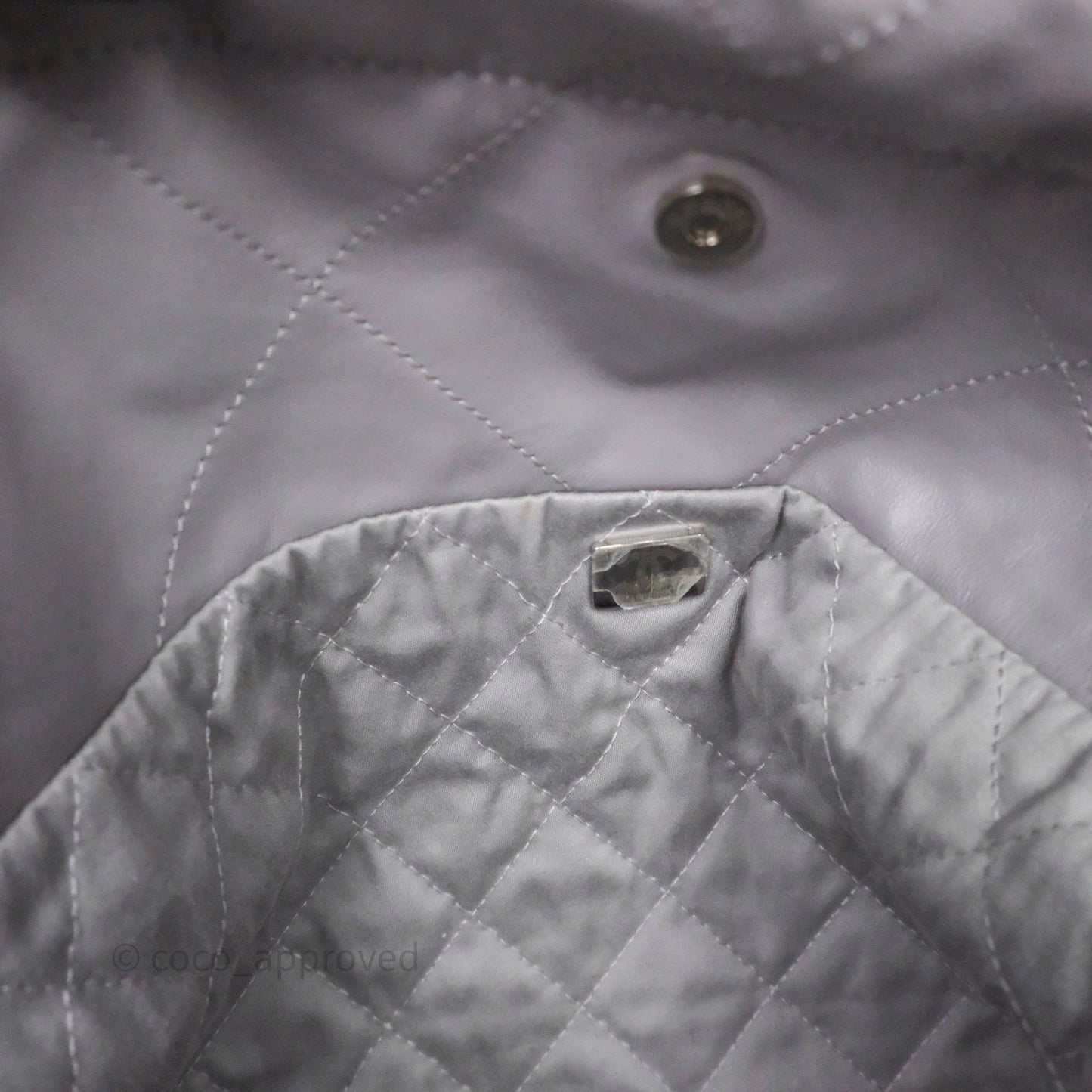 Chanel 22 Small Grey Aged Calfskin Matte Silver Hardware
