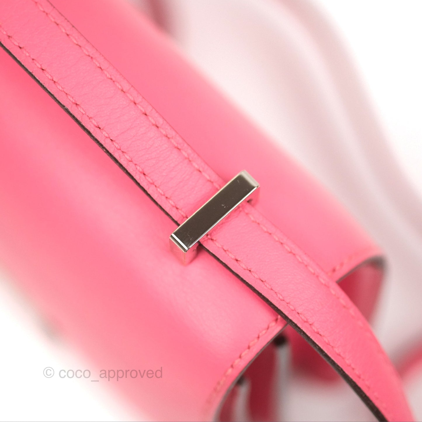 Hermès Constance Mini 18cm Rose Azalee Swift Palladium Hardware