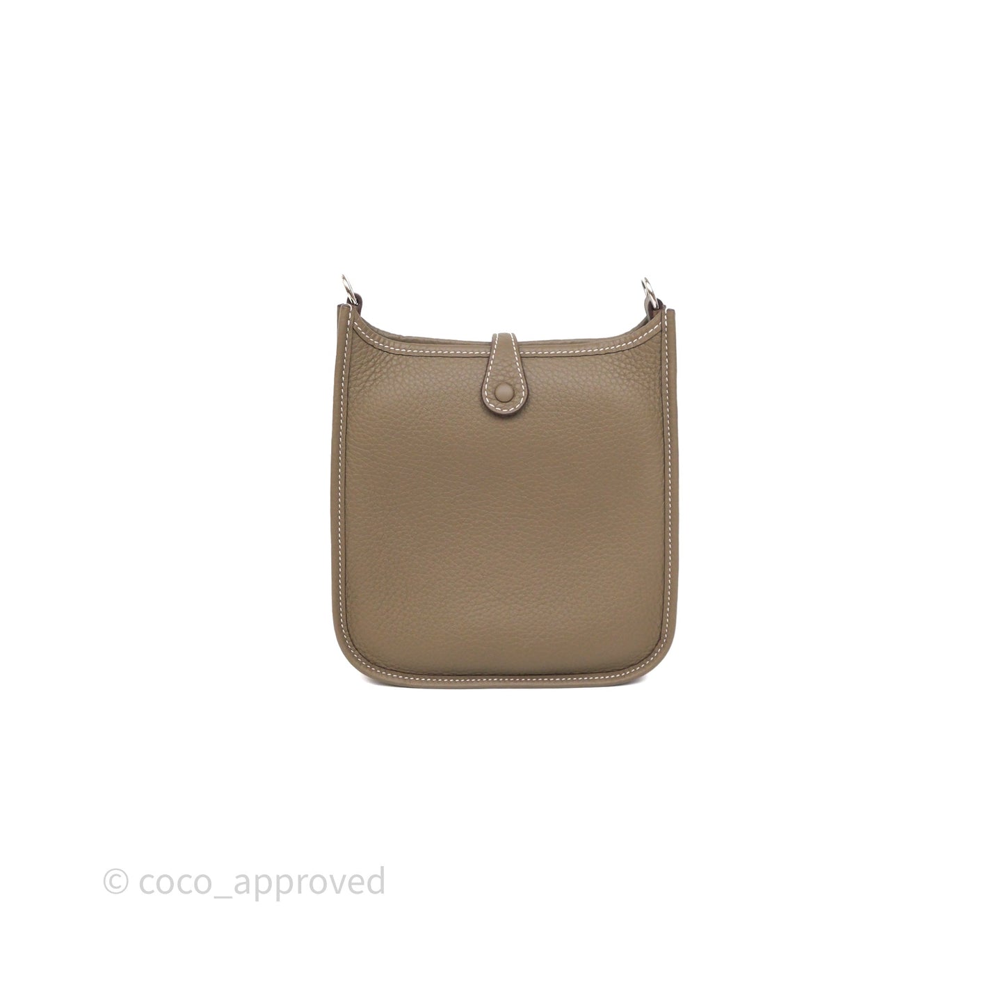 Hermès Mini Evelyne 16 Etoupe 18 Clemence Palladium Hardware