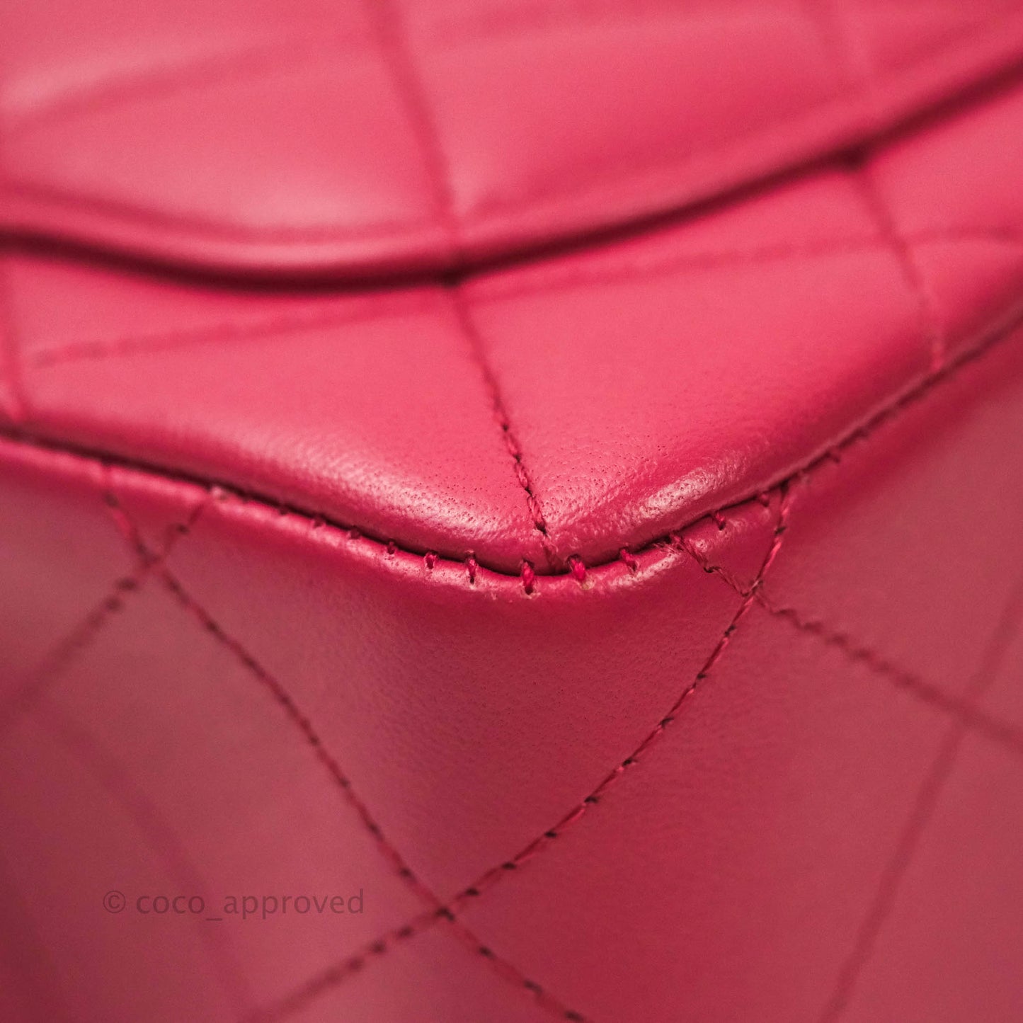 Chanel Classic Quilted Mini Square Flap Rosy Pink Lambskin Silver Hardware