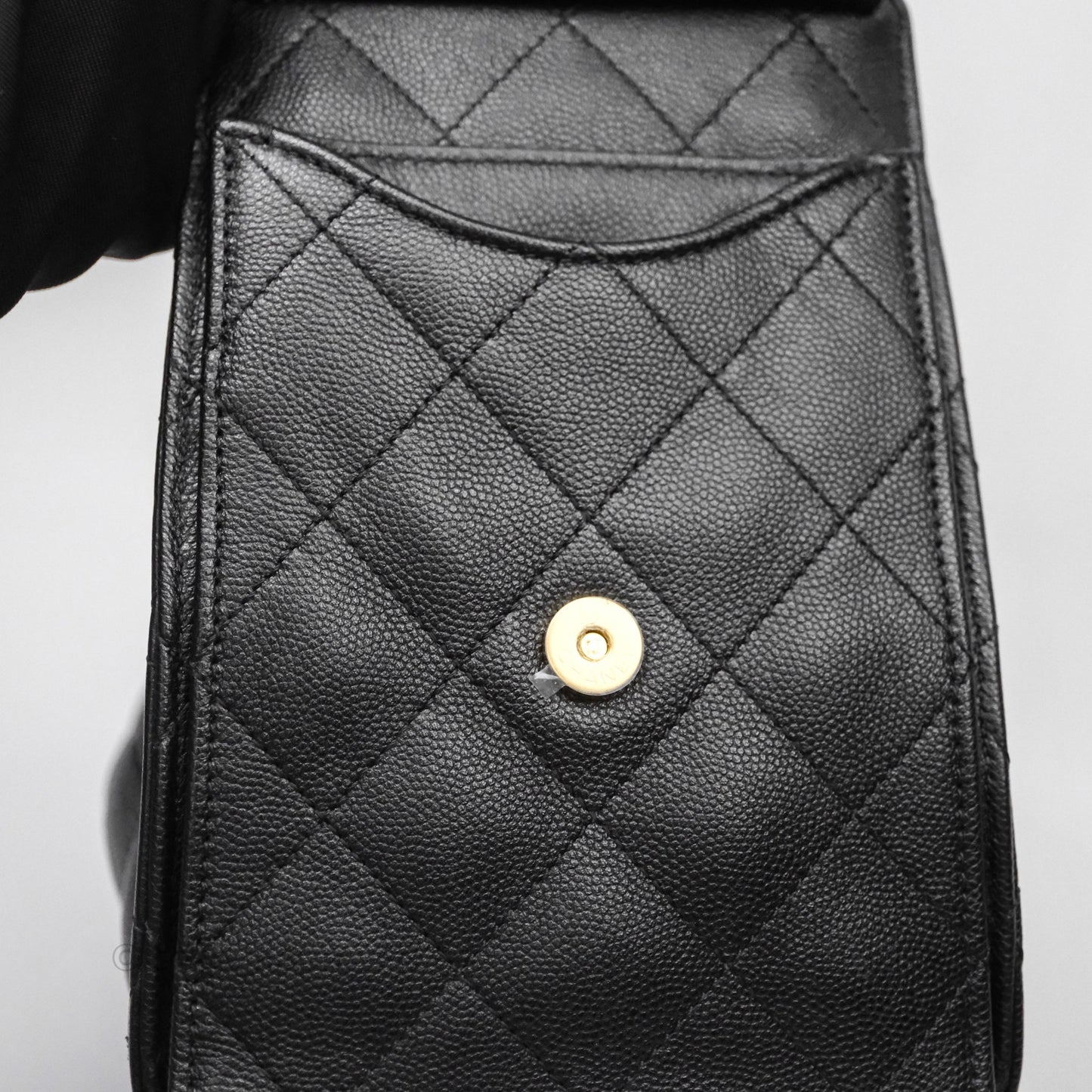 Chanel 25 Small Bag Black Caviar Aged Gold Hardware