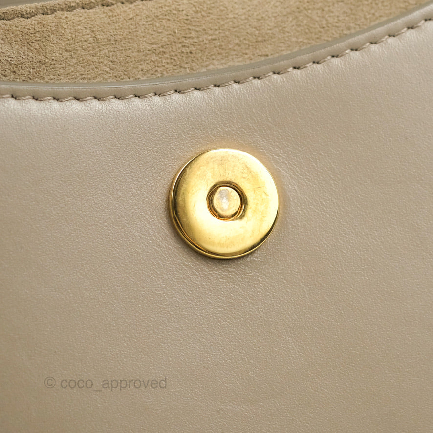Chloé Small Tess Bag Motty Grey Grained Calfskin