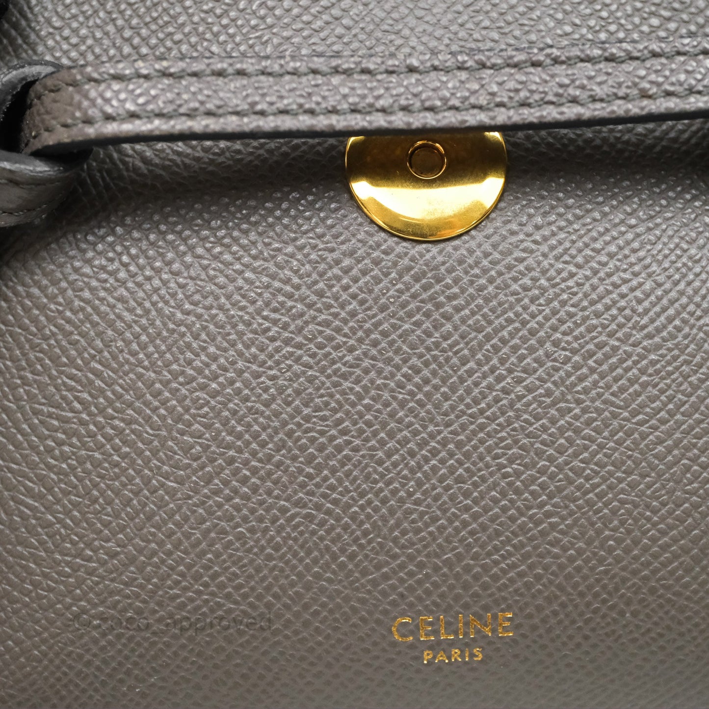 Celine Pico Belt Bag Grey Grained Calfskin Gold Hardware