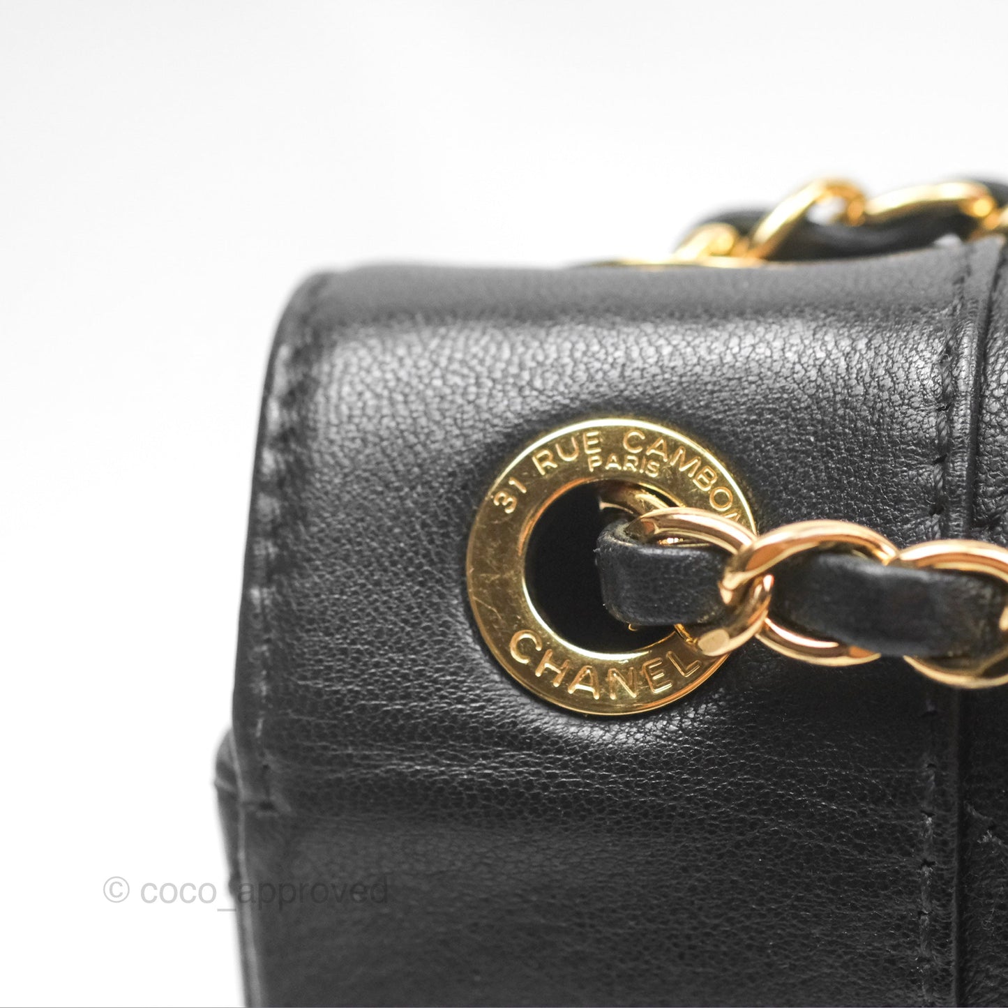 Chanel Mademoiselle Flap Bag Black Calfskin Gold Hardware