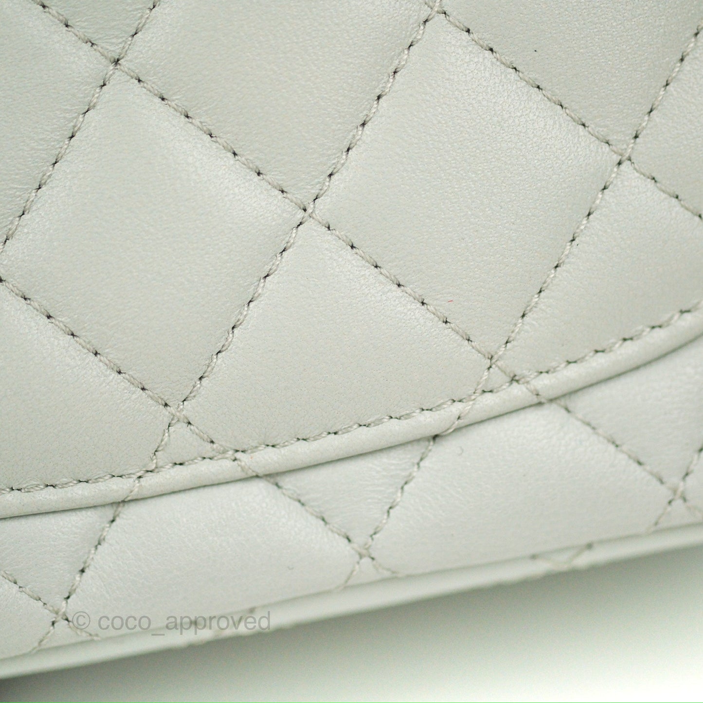 Chanel Quilted Mini Square Flap with Camellia Adjustable Chain Blue Clair Lambskin 23S